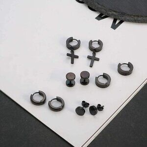 9 Pairs Hoop Earrings